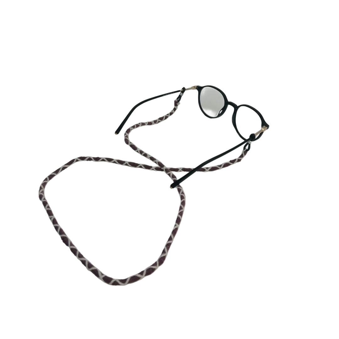 بند عینک دستبافت مدل بافت زنجیرهای 2 بند عینک