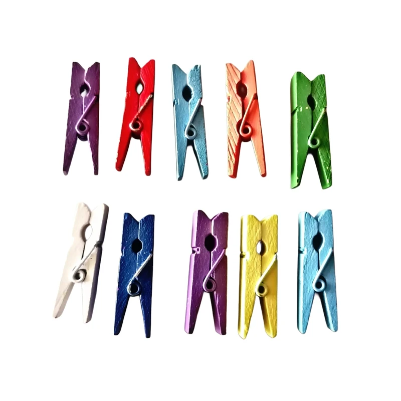 گیره چوبی سایز 2/5 سانتی بسته 10 عددی 2 گیره چوبی