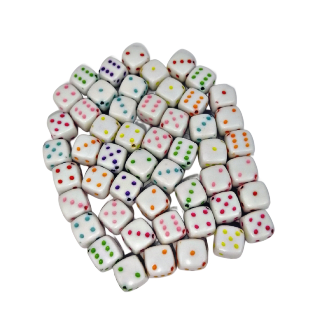 مهره دستبند مدل تاس بسته 50 عددی 4 مهره دستبند مدل تاس