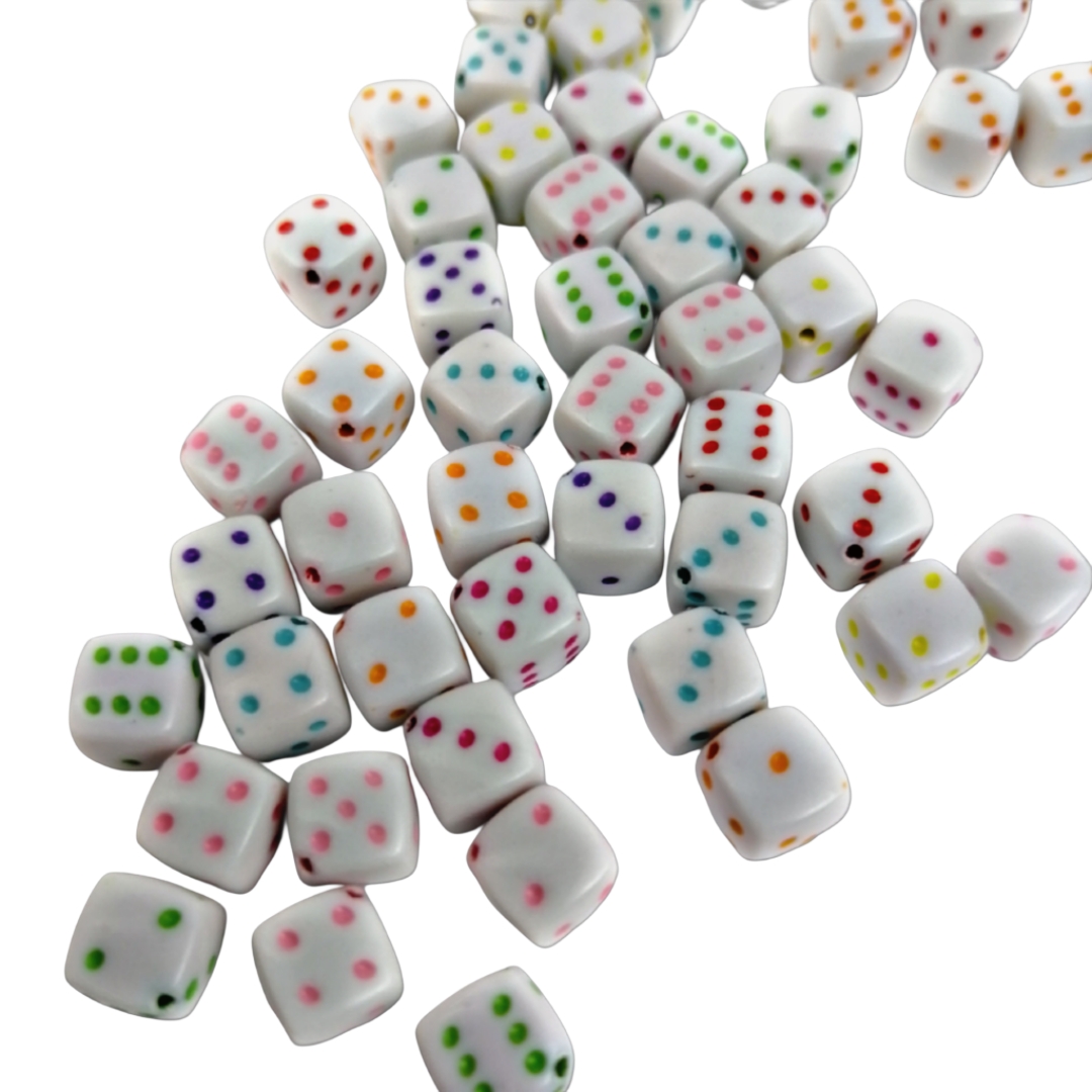 مهره دستبند مدل تاس بسته 50 عددی 1 مهره