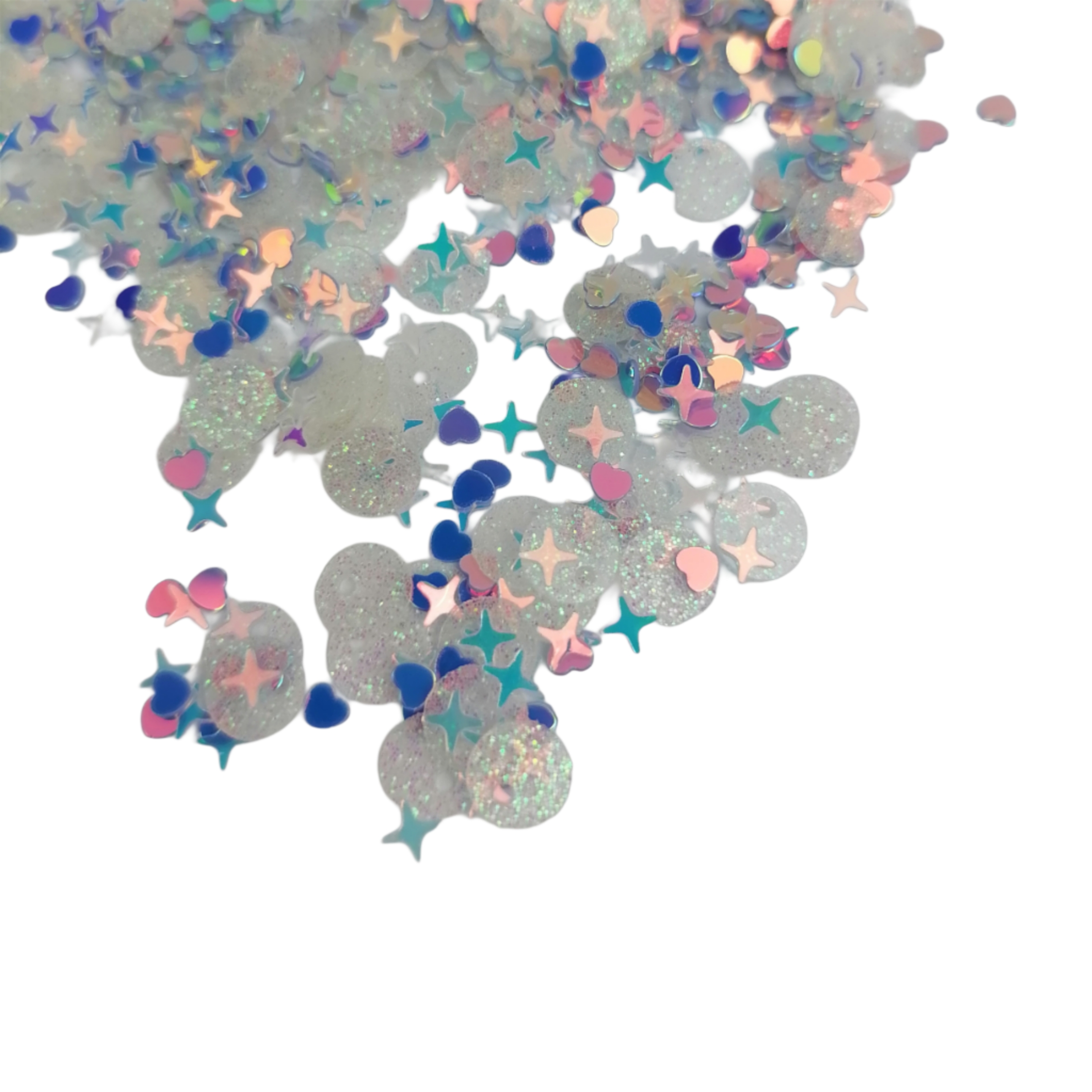 پولک مخلوط مدل 01 بنفش و یاسی بسته 25 گرمی 2 پولک مخلوط
