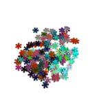 پولک رنگی ریز (تزیینی) مدل دانه برف بسته 25 گرمی 3 پولک رنگی