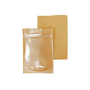 قیمت پاکت کرافت زیپ دار مدل یک طرف شفاف